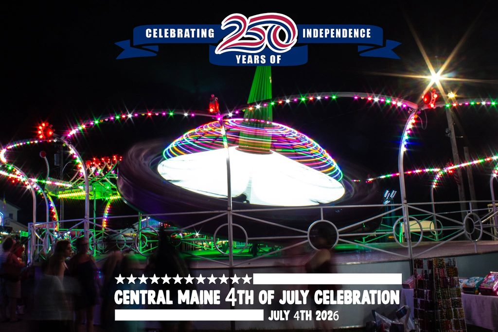 As the sun set on the Central Maine 4th of July Celebration, on America's 250th birthday, families danced under the lights, watched fireworks fill the sky, and closed out the night on the rides from Smokey's Greater Shows.